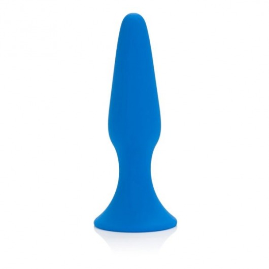 Синий набор Posh Silicone Performance Kits: анальная пробка и 3 эрекционных кольца - California Exotic Novelties