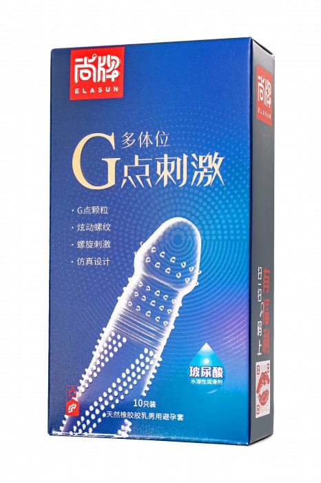 Ультратонкие презервативы Elasun G-spot stimulation с ребрами и точками - 10 шт. - Elasun - купить с доставкой в Новосибирске