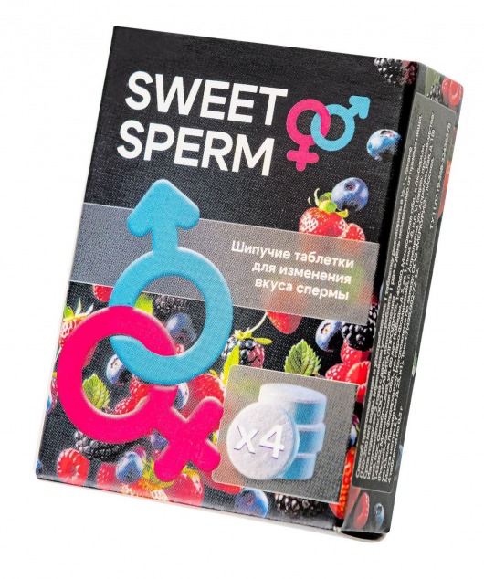 Шипучие таблетки для мужчин Sweet Sperm для изменения вкуса спермы (4 шт. по 0,5 гр.) - Капиталпродукт - купить с доставкой в Новосибирске