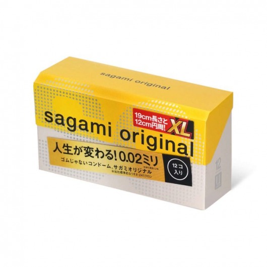 Презервативы увеличенного размера Sagami Original 0.02 XL-size - 12 шт. - Sagami - купить с доставкой в Новосибирске