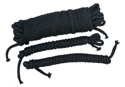 Чёрные хлопковые верёвки для бондажа - Orion - купить с доставкой в Новосибирске