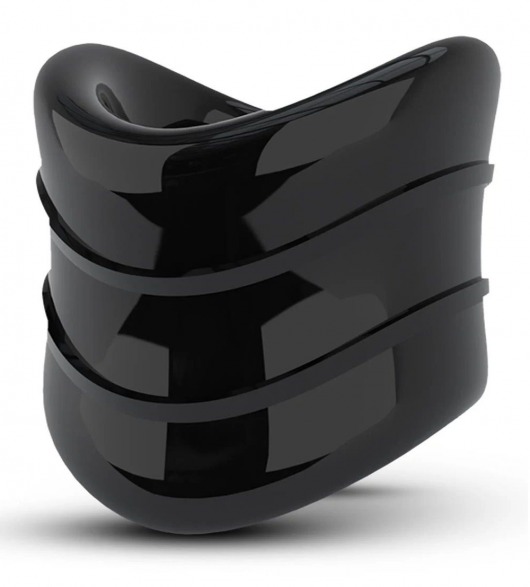 Черное эрекционное кольцо на мошонку Beef Ball Stretcher Snug X Long - Blush Novelties - в Новосибирске купить с доставкой