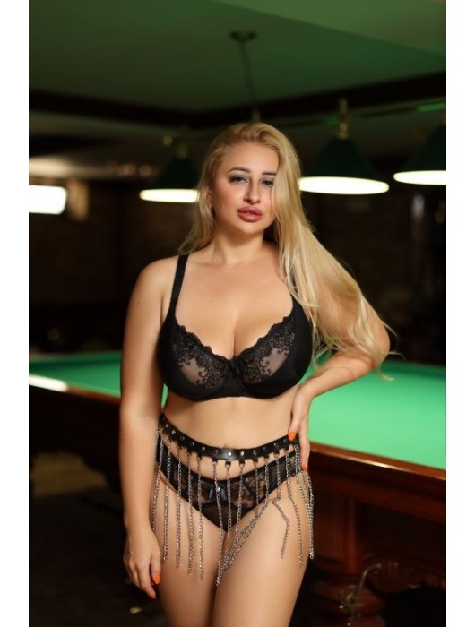 Черно-серебристая портупея-юбка plus size с цепочками - БДСМ Арсенал - купить с доставкой в Новосибирске
