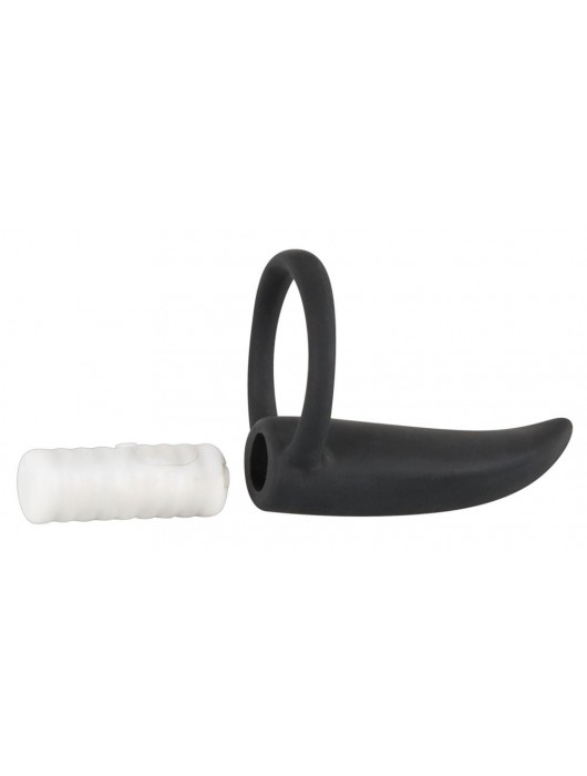 Чёрный вибратор на пальчик или пенис BLACK VELVETS - Orion - в Новосибирске купить с доставкой