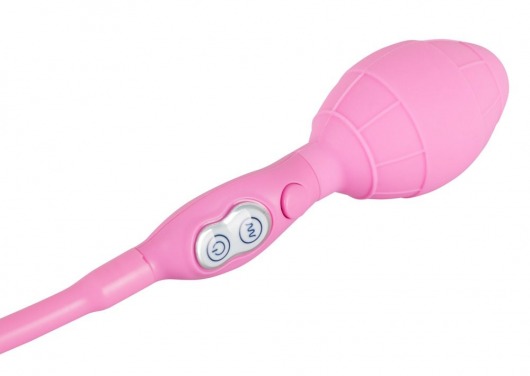 Розовый вибратор с функцией расширения Rosy Bunny - 20 см. - Orion