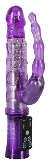 Фиолетовый вибратор для двойной стимуляции Rabbit Vibrator - 22 см. - Orion