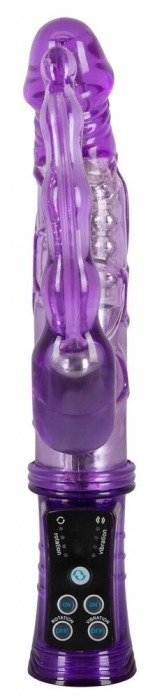 Фиолетовый вибратор для двойной стимуляции Rabbit Vibrator - 22 см. - Orion