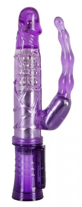 Фиолетовый вибратор для двойной стимуляции Rabbit Vibrator - 22 см. - Orion