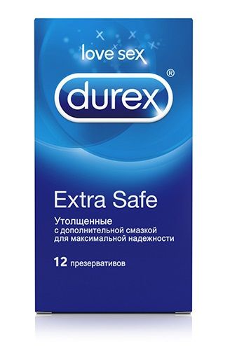 Утолщённые презервативы Durex Extra Safe - 12 шт. - Durex - купить с доставкой в Новосибирске