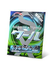 Презерватив Sagami Xtreme Mint с ароматом мяты - 1 шт. - Sagami - купить с доставкой в Новосибирске