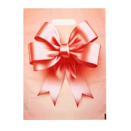 Пакет с принтом в виде банта с вырубной ручкой (30х40 см) - Сима-Ленд - купить с доставкой в Новосибирске