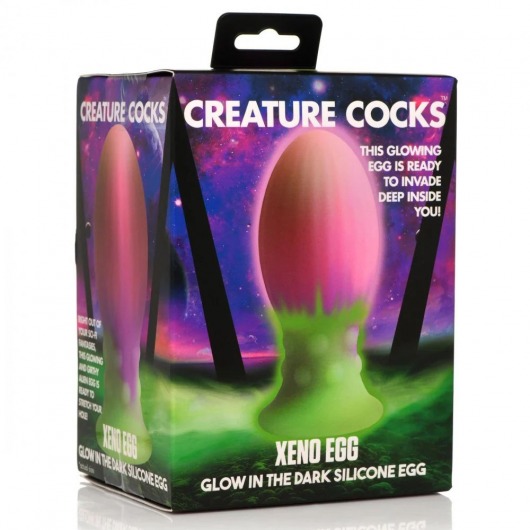 Розовая пробка-яйцо Xeno Egg - 13,3 см. - XR Brands