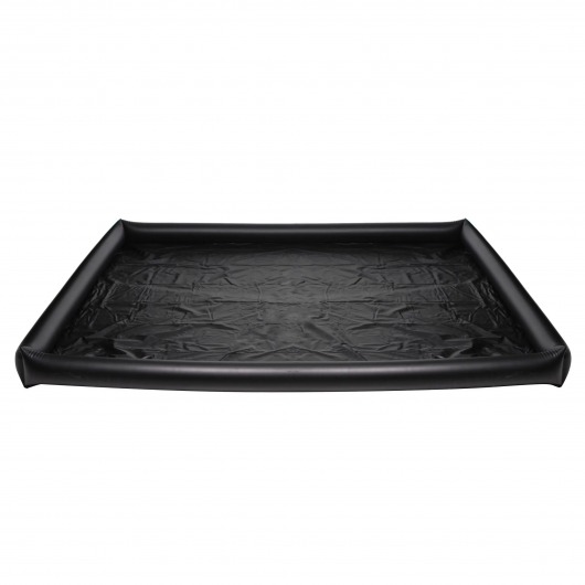 Черная виниловая простынь с надувными краями Nuru Inflatable Vinyl Massage Sheet - XR Brands - купить с доставкой в Новосибирске
