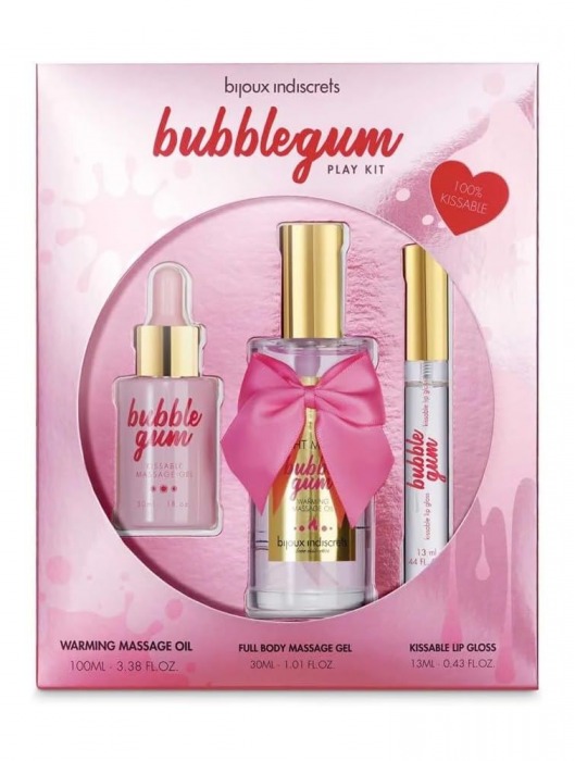 Набор средств для массажа и ласк Bubblegum Play Kit - Bijoux Indiscrets - купить с доставкой в Новосибирске