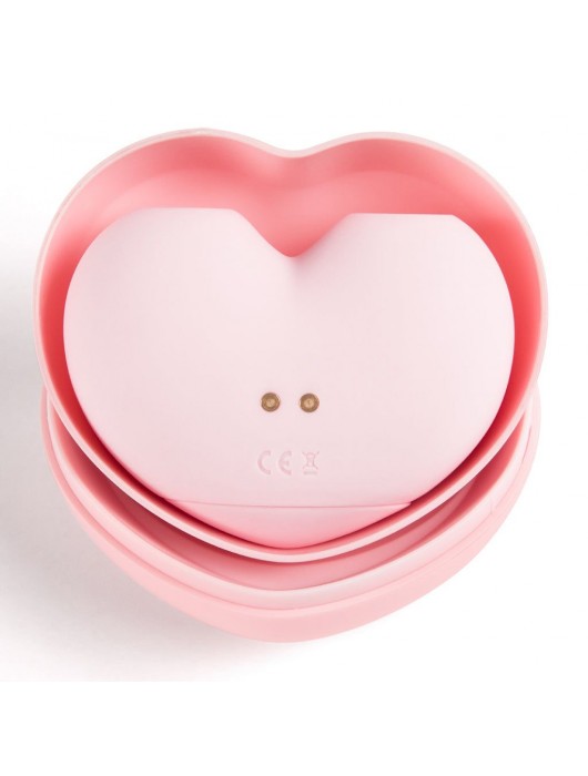 Розовый вакуумный стимулятор Heart в форме сердца - BeYourLover