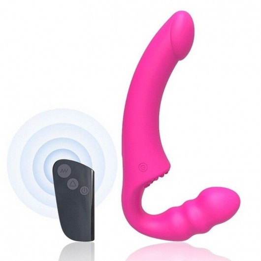 Розовый безремневой страпон Straples Strap-On Dildo - Erokay - купить с доставкой в Новосибирске