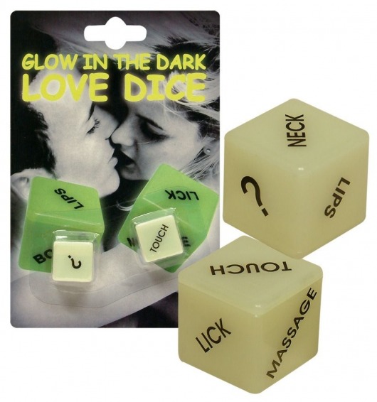 Кубики для любовных игр Glow-in-the-dark с надписями на английском - Orion - купить с доставкой в Новосибирске