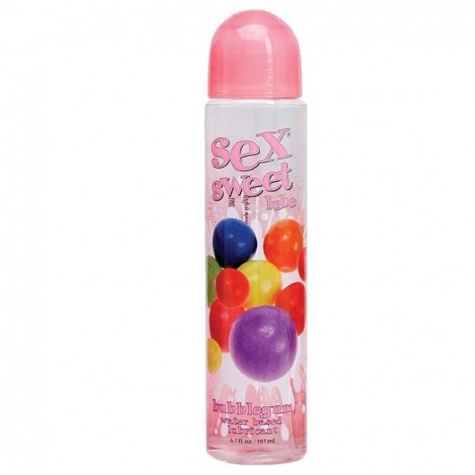 Вкусовой лубрикант Sex Sweet Lube Bubble Gum с ароматом жевачки - 197 мл. - Topco Sales - купить с доставкой в Новосибирске