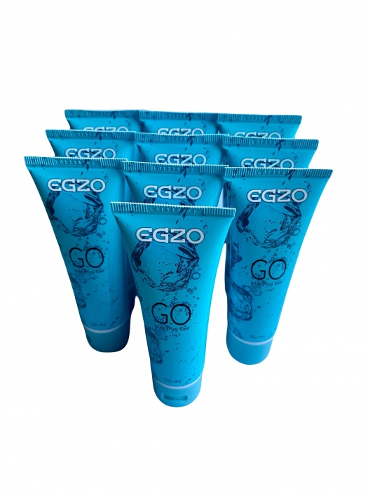 Набор из 10 пролонгирующих лубрикантов на водной основе Egzo Go (по 50 мл.) - EGZO - купить с доставкой в Новосибирске