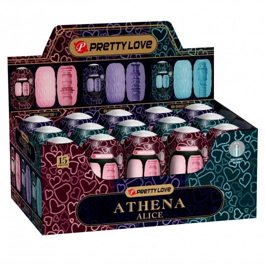 Набор из 15 мастурбаторов Athena Alice - Baile - в Новосибирске купить с доставкой