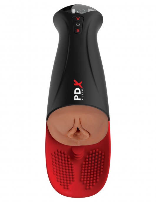 Мастурбатор-вагина в колбе с вибрацией Fuck-O-Matic Pro XL - Pipedream - в Новосибирске купить с доставкой