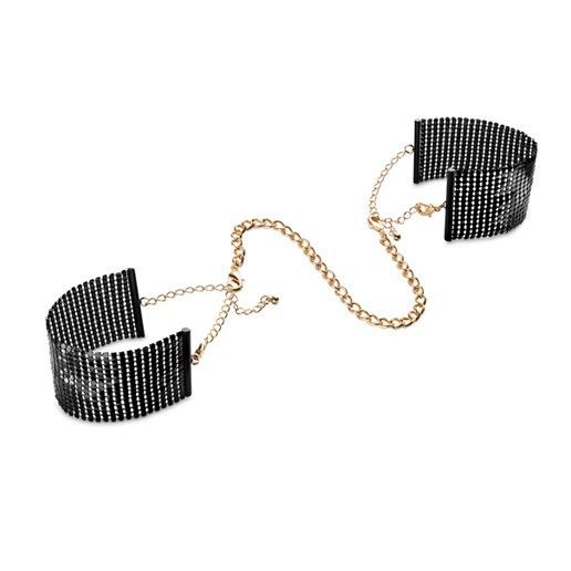 Чёрные дизайнерские наручники Desir Metallique Handcuffs Bijoux - Bijoux Indiscrets - купить с доставкой в Новосибирске