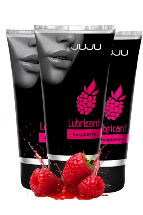 Набор из 3 съедобных лубрикантов JUJU со вкусом малины - JuJu - купить с доставкой в Новосибирске