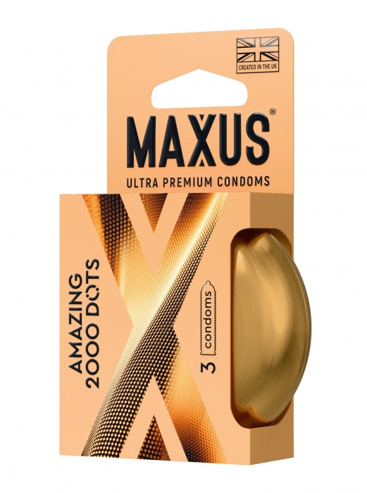 Точечные презервативы MAXUS 2000 Amazing Dots с железным кейсом - 3 шт. - Maxus - купить с доставкой в Новосибирске