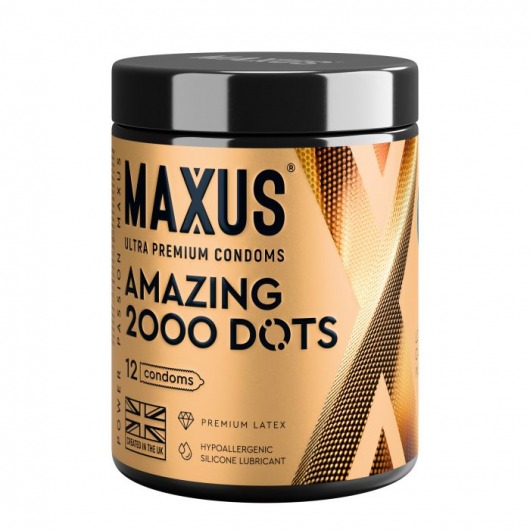 Точечные презервативы MAXUS 2000 Amazing Dots с железным кейсом - 12 шт. - Maxus - купить с доставкой в Новосибирске