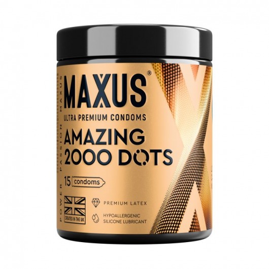 Точечные презервативы MAXUS 2000 Amazing Dots с железным кейсом - 15 шт. - Maxus - купить с доставкой в Новосибирске