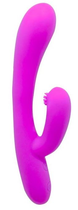 Силиконовый вибромассажер Rory с клиторальным отростком - 19 см. - Baile