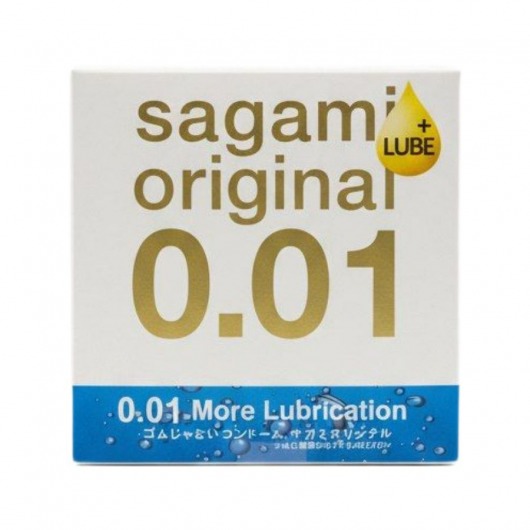 Увлажнённый презерватив Sagami Original 0.01 Extra Lub - 1 шт. - Sagami - купить с доставкой в Новосибирске