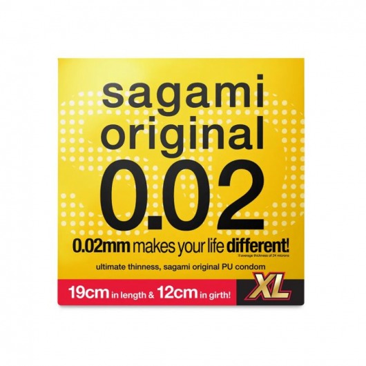 Презерватив увеличенного размера Sagami Original 0.02 XL-size - 1 шт. - Sagami - купить с доставкой в Новосибирске