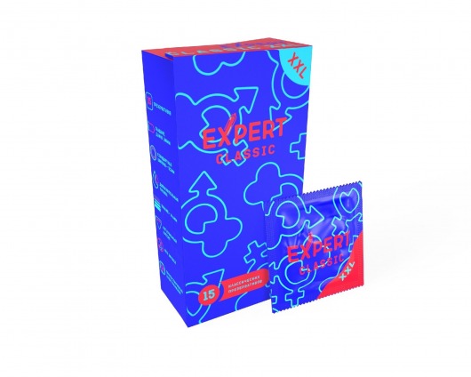 Презервативы увеличенного размера Expert Classic XXL - 15 шт. - Expert - купить с доставкой в Новосибирске