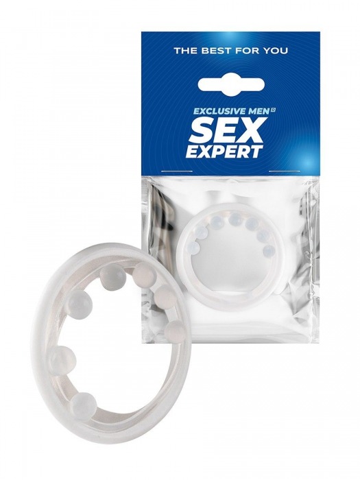 Эрекционное кольцо с мягкой стимулирующей насадкой - Sex Expert - в Новосибирске купить с доставкой