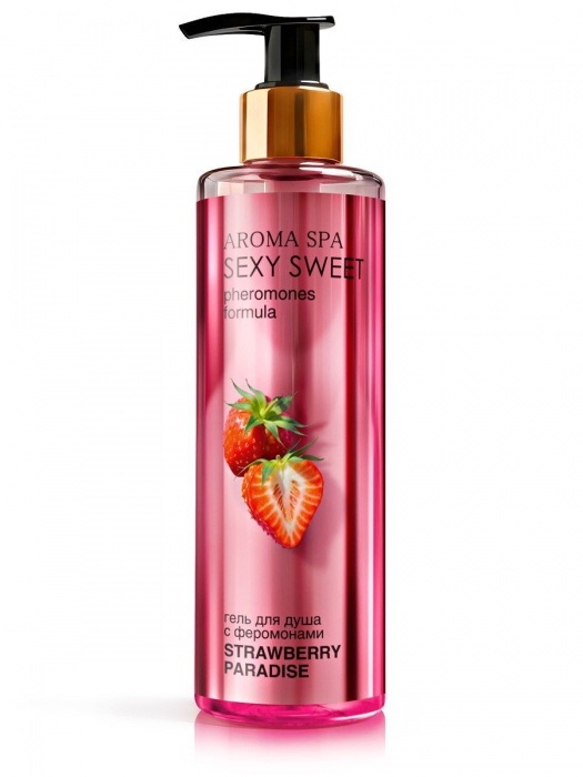 Гель для душа с феромонами и ароматом клубники Strawberry Paradise - 200 мл. -  - Магазин феромонов в Новосибирске