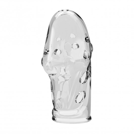 Прозрачная насадка на пенис Booker - 8 см. - Baile - в Новосибирске купить с доставкой