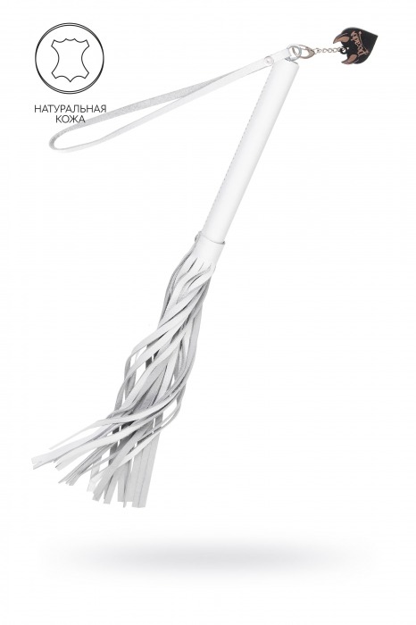Белая кожаная плеть - 50 см. - Pecado - купить с доставкой в Новосибирске