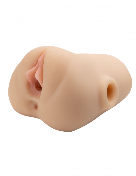 Телесный мастурбатор с вибрацией Double Pounder Vibrating Squeeze Stroker - Pipedream - в Новосибирске купить с доставкой