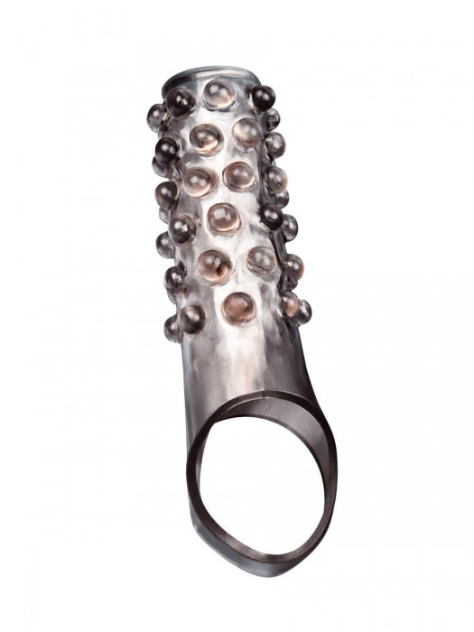 Дымчатая насадка на пенис с выпуклостями - 11 см. - Sex Expert - в Новосибирске купить с доставкой