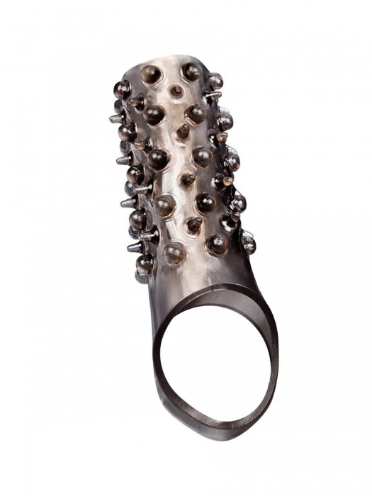 Дымчатая насадка на пенис с шипами и выпуклостями - 12,5 см. - Sex Expert - в Новосибирске купить с доставкой