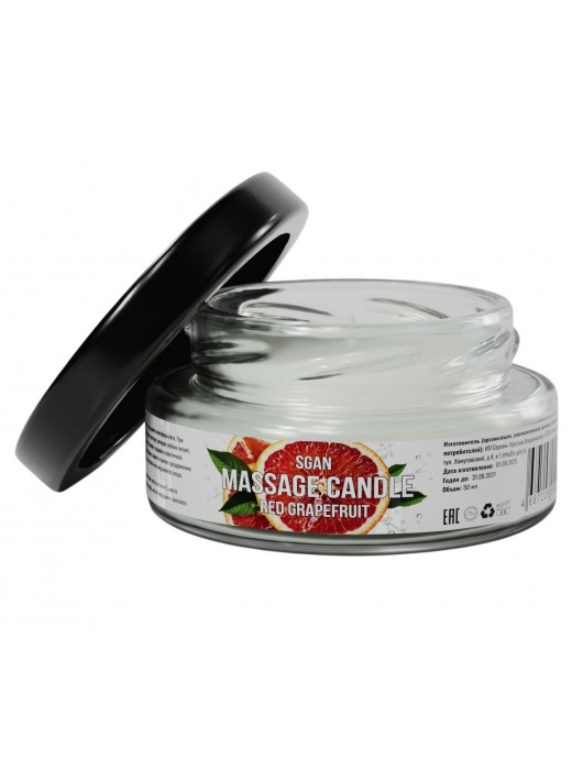 Массажная свеча «Красный грейпфрут» - 50 мл. - SGAN - купить с доставкой в Новосибирске