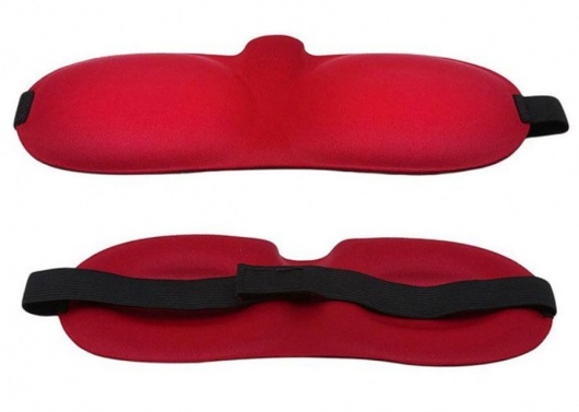 Красная глухая маска на резинке - Sitabella - купить с доставкой в Новосибирске