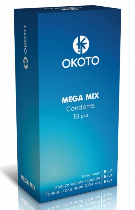Презервативы OKOTO Mega Mix - 18 шт. - Sitabella - купить с доставкой в Новосибирске