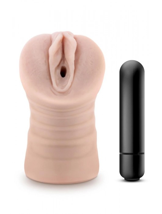 Телесный мастурбатор-вагина Ayumi с вибрацией - Blush Novelties - в Новосибирске купить с доставкой