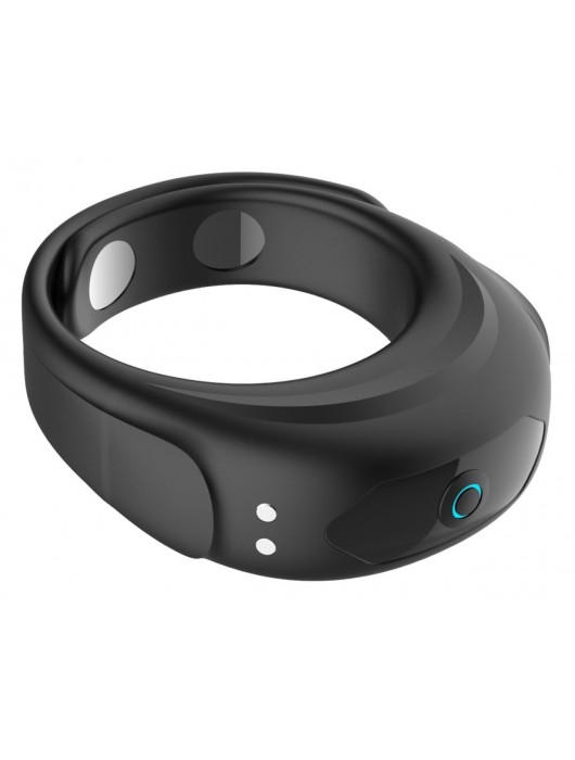 Черное эрекционное виброкольцо на ремешках - Boys of Toys - в Новосибирске купить с доставкой