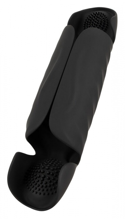 Черный вибромастурбатор с трехточечной стимуляцией Penis Trainer with 3 Point Stimulation - Orion - в Новосибирске купить с доставкой