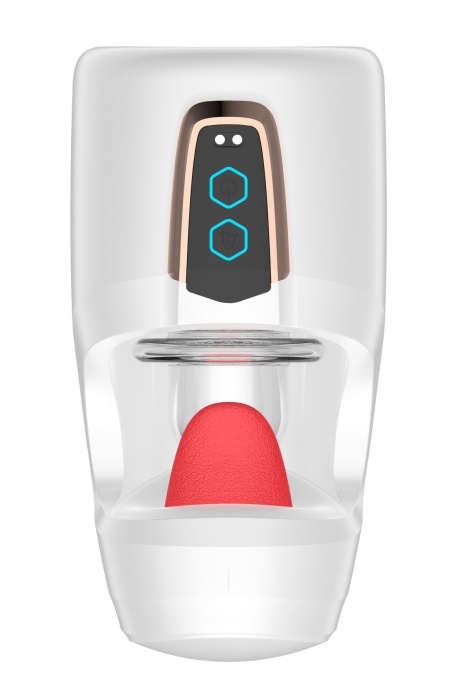 Белый мастурбатор с язычком и возвратно-поступательными движениями - Secwell - в Новосибирске купить с доставкой