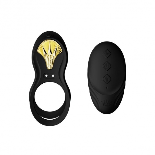 Черное эрекционное виброкольцо Bayek с пультом ДУ - Zalo - в Новосибирске купить с доставкой