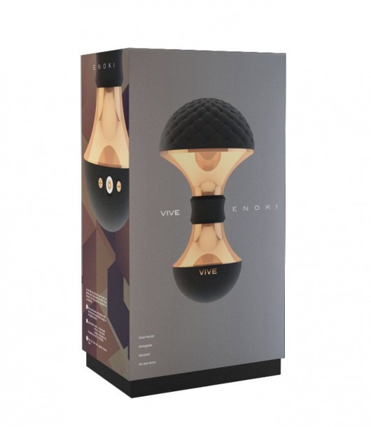 Черный вибромассажёр Enoki - 12,5 см. - Shots Media BV